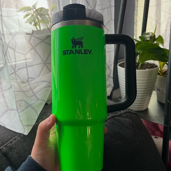 Stanley Other - Stanley Bright Green Insulated Travel Mug with Black Handle
